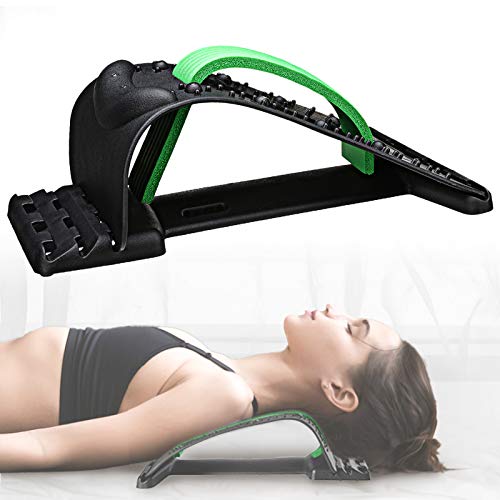 CAVEEN Cervical Spine Alignment Chiropractic Pillow, Neck Pain and Headache Relief Shoulder Relaxer Device Support, Neck Cervical Traction Device for Back Pain, 3 Height Level Adjustable