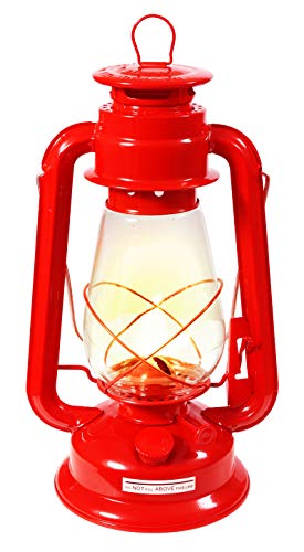 Lanterne à pétrole rouge de 12" pour vos soirées de camping