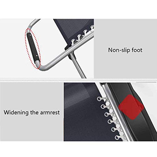 Chaise inclinable pliante zéro gravité en textilène avec structure réglable - 8