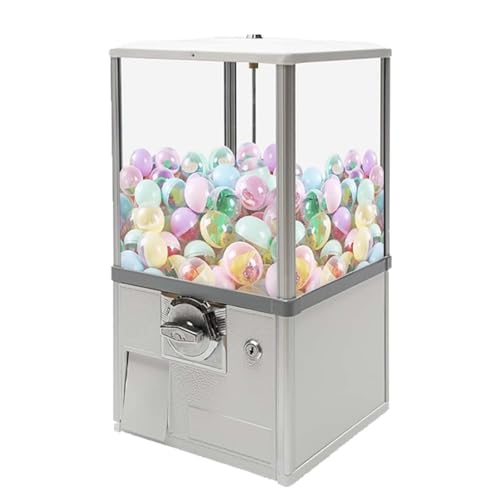 zhenmaster Machine Gashapon Commerciale, Distributeur Automatique De Bonbons Et Capsules Jouets, Rotation 360°, Grande Capacité avec Sécurité, Idéal pour Arcade, Parcs Et Magasins(White)