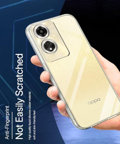 Image of WOW IMAGINE Crystal Clear Transparent Back Case Cover for Oppo A59 5G | Full Device & Camera Protection Shockproof TPU | Flexible Silicone Back Cover Case - Transparent