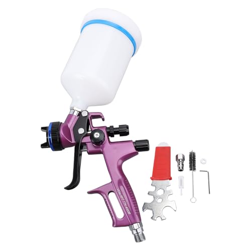 Gearwell HVLP Spray Gun Kit, Air Paint Gun, Gravity Feed Spray Gun, Automotive Paint Sprayer, 4000B 1.3mm Tip 600ml Cup for Furniture Wall Art Projects