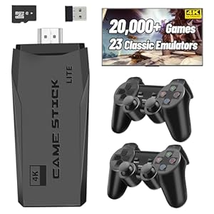Wireless-Retro-Game-Console-Retro-Game-Stick-with-Built-in-23-Emulators-20000-Games-4k-Hdmi-Output-and-24GHz-Wireless-Controller-Plug-and-Retro-Play-Video-Games-for-Tv