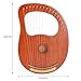LIEKE Lyre Harp 16 Strings with Bag Tuning Wrench,Metal Strings,Mahogany Body and Copper Saddle,Professional Lyre Harp instrument Gift for Beginner Musician