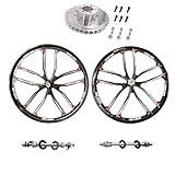26 inch 10 Spokes Mag Wheel Set Rims Front & Rear 100x135mm & Rear Adapter 36T Sprocket, 26