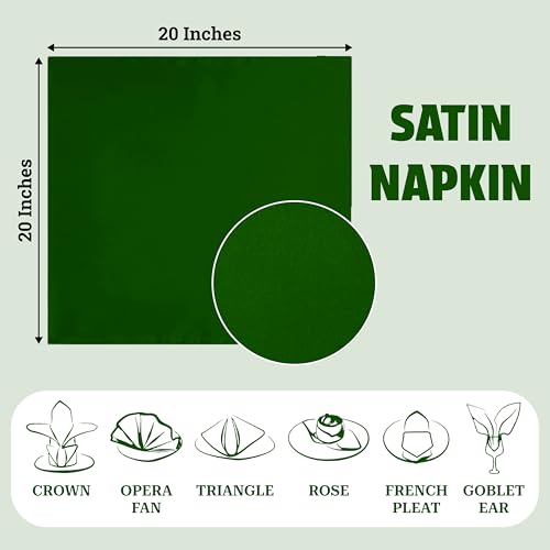 Pack de 100 Servilletas de Satín 20 x 20 Pulgadas Cuadradas miniatura 4