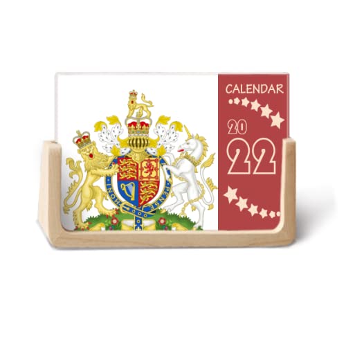 Calendrier de bureau 2022 Royaume-Uni éphéméride mensuel Europe 12 mois