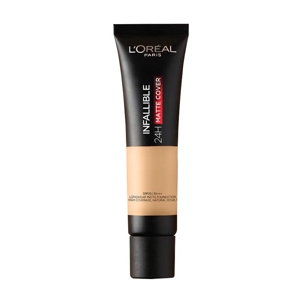 L’Oréal ParisL'Oreal Liquid Foundation, Waterproof, Sweatproof And Heatproof, Oil-Control, Infallible 24H Matte Cover, 110 Rose Vanilla, 35 Ml