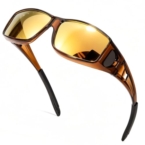 Image of SIPHEW Mirrored Sunglasses Polarized Fit Over Glasses for Men&Women