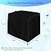 Iptienda Pool Filter Cover for Intex Sand Filter Pump, Waterproof Pool Pump Cover Above Ground for Most 13-16in Filter, Black-33x24x33 inch