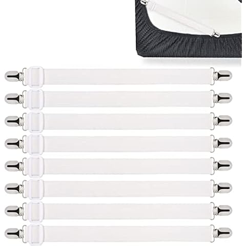 FlyWave Bettlakenspanner 8 Stück, Bettlakenspanner Verstellbar Cover