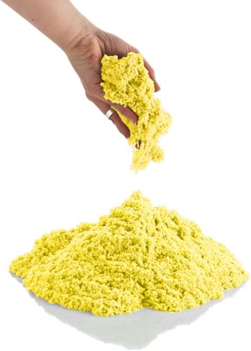 950g Ricarica Sabbia Magica Bambini Sabbia Cinetica Bambini 3 4 5 Anni Colorata Sensoriale Giocattolo Creativo Bambino Idee Regalo Bambino Bambina Compleanno Natale Giallo