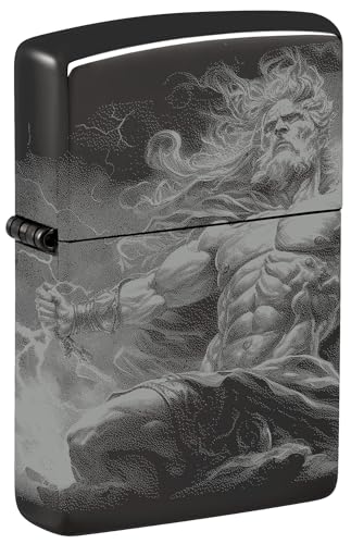 Encendedor Zippo Zeus Diseño Negro Brillante miniatura 1