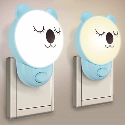 Lamparas De Pared Luz Nocturna Infantil Pared con Botón On/Off 2 Piezas Lámpara LED de Noche para Pasillo, Cocina, Inodoro, Luz de...