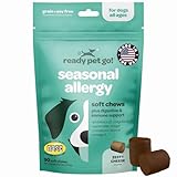 Immunity Boosting Dog Allergy Chews | Delicious and Soothing Hot Spot & Dog Itch Relief Chew for Seasonal Allergy Relief with Probiotics ACV Alaskan Salmon Oil & Colostrum for Dogs | 90 Chews