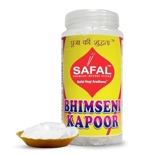 SAFAL Bhimseni Kapoor Original 250g | Pure Kapoor for Puja | 100% Organic Camphor | Kapur Air Freshener | Bhimseni Kapoor for Car, Puja, Havan and Air Fragrance (Pack of 1)