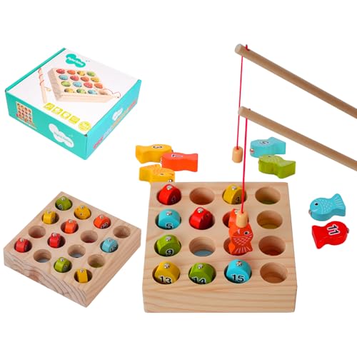 Wooden Magnetic Fishing Game for Dementia, Alzheimer‘s Activities for Elderly, Cognitive Stimulation Sensory Busy Tool, Occupational Therapy Toy for Senior Patients with Memory Loss, Calming Gift