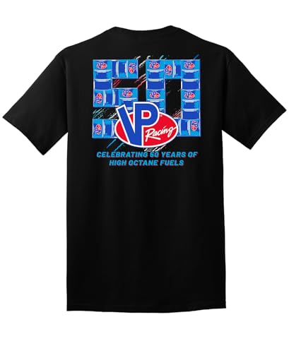 VP Racing Fuels Shirt - Fuel Cans 50th Anniversary Tee - Softstyle Preshrunk Men's T-Shirt - Officially Licensed VP Apparel