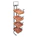4-Tier 4 Square Willow Basket Display with Sign Frame and Sign Clips
