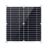 Hosrivae 20W 18V Flexible Solar Panel Kit, Dual USB and DC Output Monocrystalline RV Boat Camping Marine Car with 10-in- Charging Cable