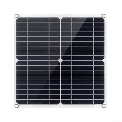 Hosrivae 20W 18V Flexible Monocrystalline Solar Panel Kit with Dual USB and DC Output, Waterproof PET Film, Portable Cars, Boats, RVs, Camping, Marine,