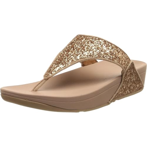 Image of FitFlop Lulu Multi-Tonal Glitter Toe Post Sandals