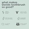 Davids Premium Bamboo Soft Bristle Toothbrush - 3 Pack | BPA Free, Eco-Friendly, Sustainable High Performance Bristles to Improve Oral Health Naturally | 100% Natural Bamboo Handle | Made in Germany