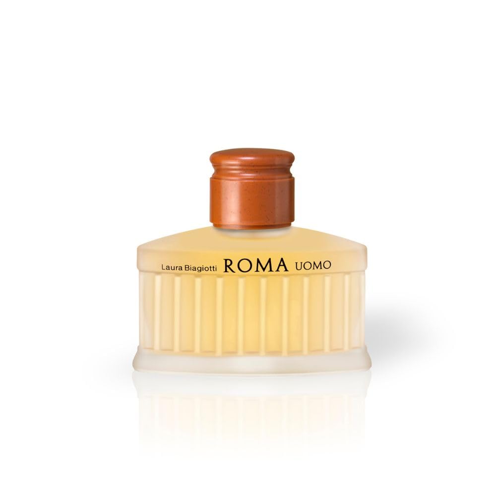 Laura BiagiottiRoma for Men - Classic and Elegant Scent - Opens with Grapefruit, Bergamot and Basil - Reveals Your Seductive and Masculine Side - Perfect for Date Night - 2.5 oz EDT Spray