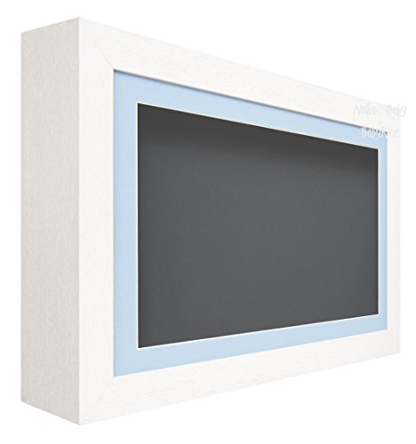 Babyrice Deep Shadow Box Display Wooden Frame - White - For 3D Objects, Art, Ornaments, Hand Foot Casts #TOP9