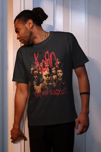 Korn Red Logo Untouchables Adult Black Short Sleeve T Shirt 90s Nu Metal Vintage Style Graphic Tees4