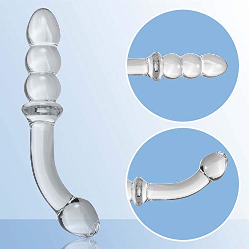 DUKESTON 16,8 cm Grote Glazen Dildo, ø 29 mm Dikke Dong van Glas, Kristal Penis voor Anaal Prostaat Mannen en G Spot Vrouwen (Transparante) - Afbeelding 6