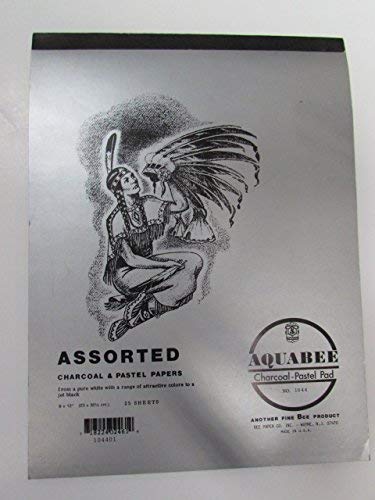 AQUABEE Assorted Charcoal Pastel PAD 9X12 INCHES 25 Sheets