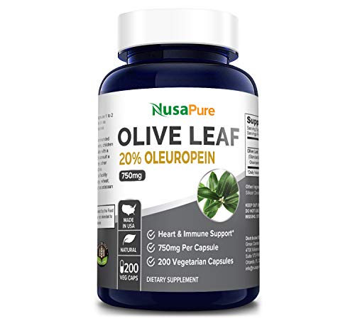 Olive Leaf Extract 20% 200 Caps (Non-GMO & Gluten Free) 750 mg