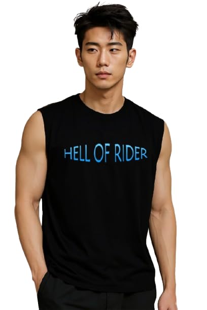 Image of JUGULAR Tank Tops Sleeveless T-Shirt for Men Gym Wear Vest Printed Stylish Round Neck Running for Sports Workout Fitness & Casual or Beach Wear
