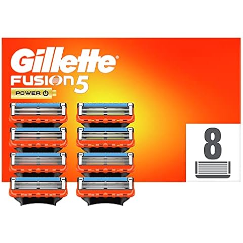 Gillette Fusion 5 Power Rasierklingen, Ersatzklingen für Nassrasierer Herren mit 5-fach Klinge, 8 Stück Cover
