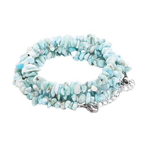Pulsera 4 Hileras de Piedras Naturales Cover