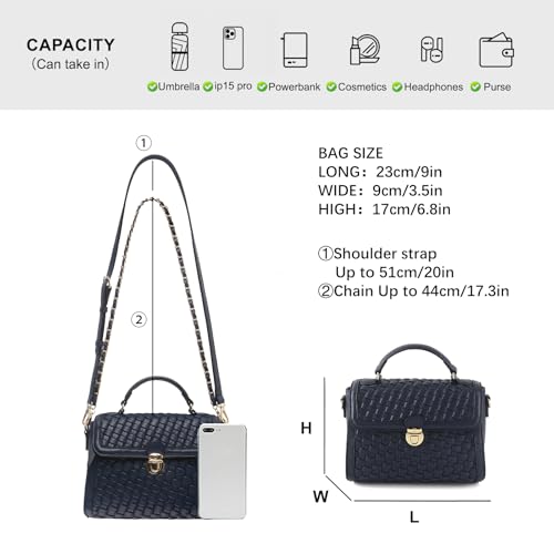 Woven Purses For Women Crossbody Bag Vegan Leather Hand Woven Handbag Shoulder Bag Top Handle Satchel Zip Cross Body Purse3