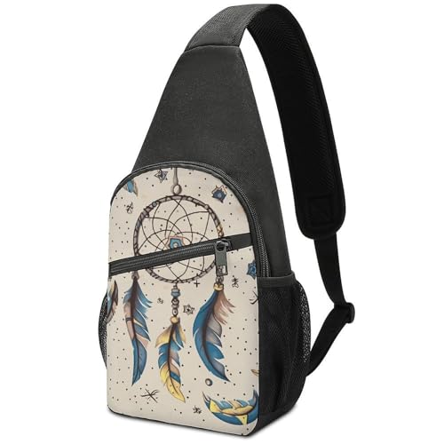 Morrales pequeños sling para mujer y hombre estilo Dream Catcher miniatura 1