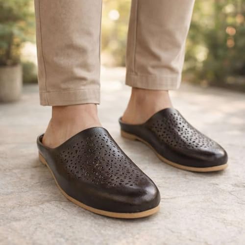 Image of Punjabi Mojaris Mens Shoes Cream Wedding for Groom,Traditional Indian Footwear Ethnic Peshawari Slippers