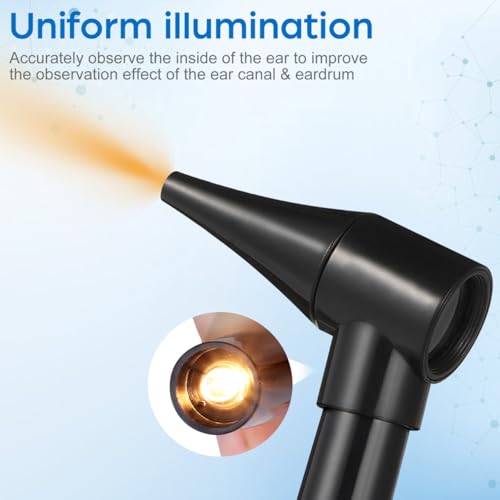 Supvox Medizinisches Otoskop Set Mit 3-Facher VergrößErung Und Einstellbarem Led-Licht Diagnostisches Mini Otoskop FüR Ohr- Und Nasenuntersuchung Inklusive 5 Spekula FüR Kinder Und Erwachsene