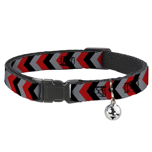 Collar de gato breakaway de alta resistencia Buckle-Down Chevron rojo 2