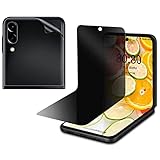 2 PCS Privacy Screen Protector Compatible with Galaxy Z Flip 3, 1 PCS Outside + 1PCS Inner Screen...