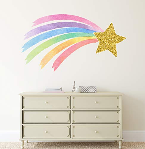 Vinilo Decorativo Unicornio Acuarela Arcoíris 32x18 in miniatura 4