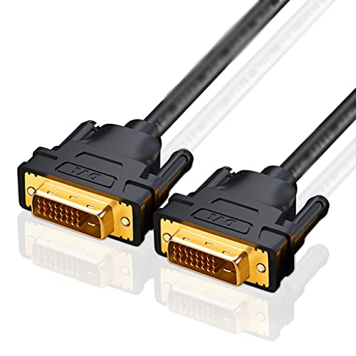 ASFD Monitor Cable DVI to DVI Cable 24+1 Pin (2560x1600) Computer Monitor Cable Dual Link Cable with Gold-Plated Connector Cable (Length : 3m)