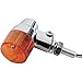 K&S Technologies Chrome Aluminum Marker Lights - Round #3 with Amber Lens - Dual Filament 25-8607