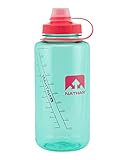 Nathan Sports Big Shot 32oz Sport Nozzle BPA Free Water Bottle with Strap Featuring LA Boston New York Miami Chicago, Multiple Color Choices Available, Blue Light, 1-Liter (4321TNLBD)