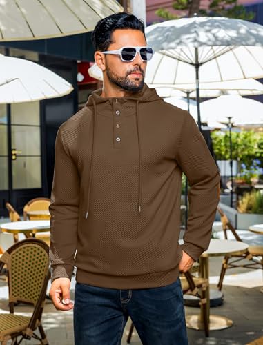 Vssjavun Mens Hooded Sweatshirt Casual Long Sleeve Drawstring Hoodie Pullover Sweatshirts
