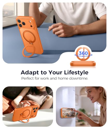 Image of FNTCASE for Phone Pro Case 18 Series /Phone 17 Pro Case with Stand Orange