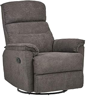 Amazon Brand – Ravenna Home Pull Recliner with 360 Rotating Swivel Glider, Living