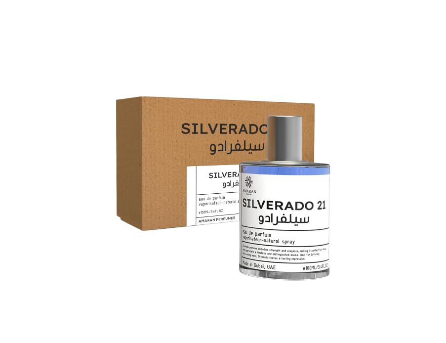 BySilverado 21 Eau de Parfum Natural Spray, Unisex Fragrance, 100ml/3.4oz